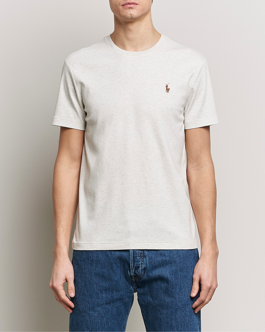 Herre | Kortærmede t-shirts | Polo Ralph Lauren | Luxury Pima Cotton Crew Neck T-Shirt State Heather