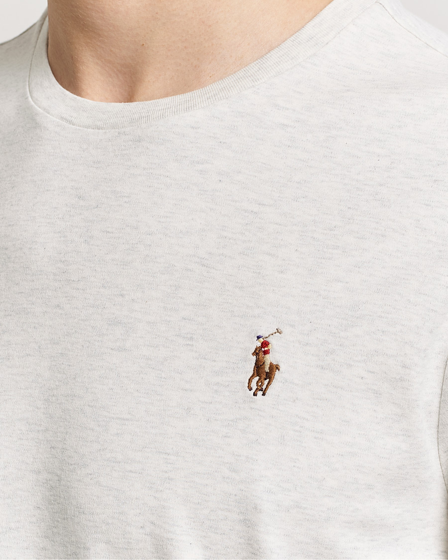Herre | T-Shirts | Polo Ralph Lauren | Luxury Pima Cotton Crew Neck T-Shirt State Heather
