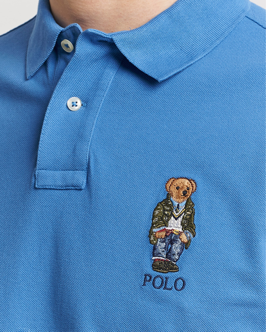 Herre | Polotrøjer | Polo Ralph Lauren | Custom Slim Fit Heritage Bear Polo New England Blue