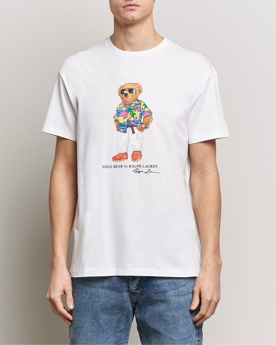Herre | T-Shirts | Polo Ralph Lauren | Printed Bear Crew Neck T-Shirt White