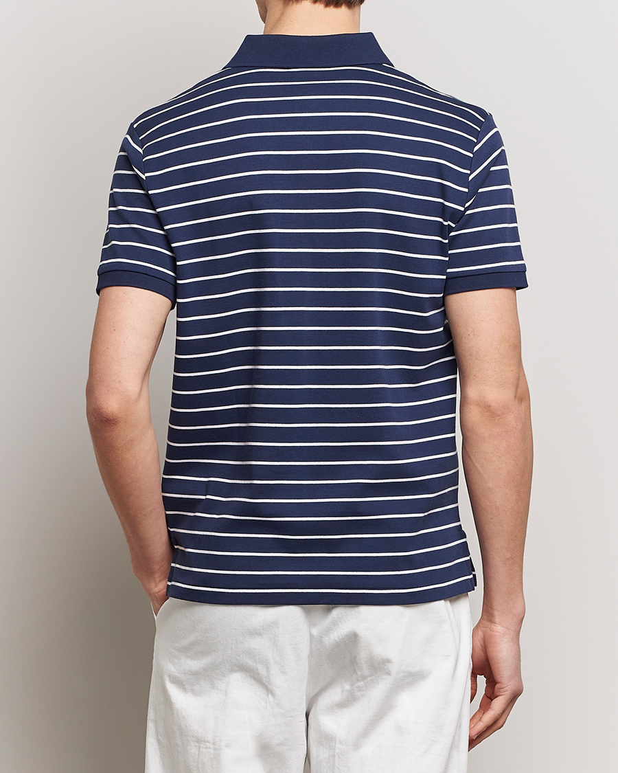 Herre | Polotrøjer | Polo Ralph Lauren | Luxury Pima Cotton Striped Polo Refined Navy/White