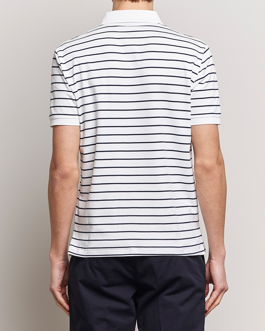 Herre | Polotrøjer | Polo Ralph Lauren | Luxury Pima Cotton Striped Polo White/Refined Navy