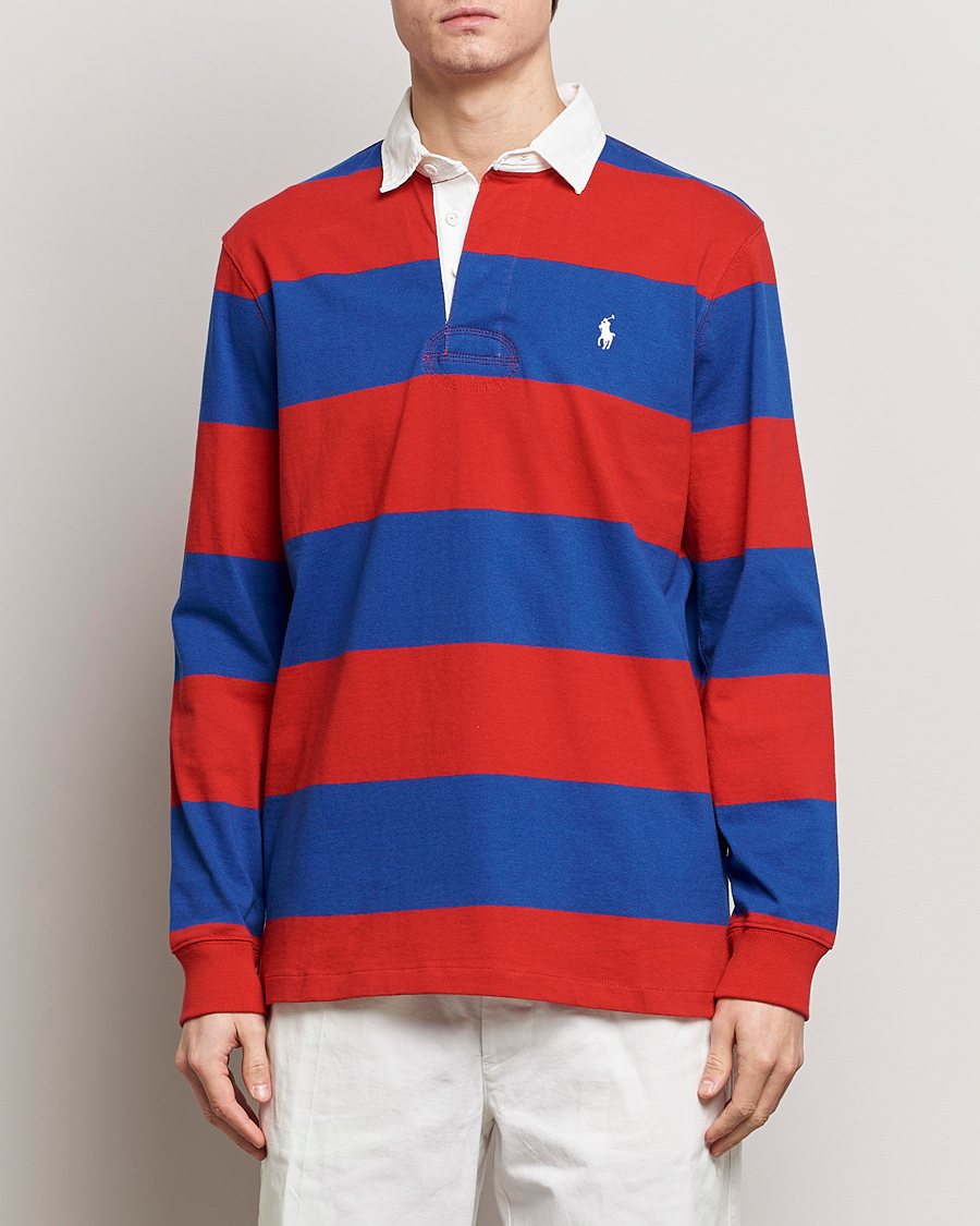 Herre | Udsalg tøj | Polo Ralph Lauren | Jersey Striped Rugger Red/Rugby Royal