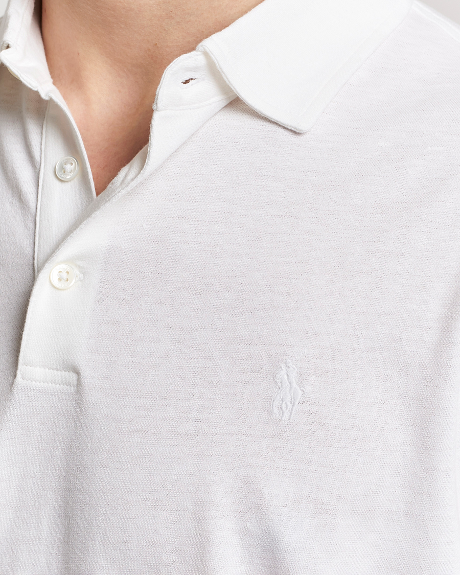 Herre | Polotrøjer | Polo Ralph Lauren | Cotton/Linen Polo Shirt White