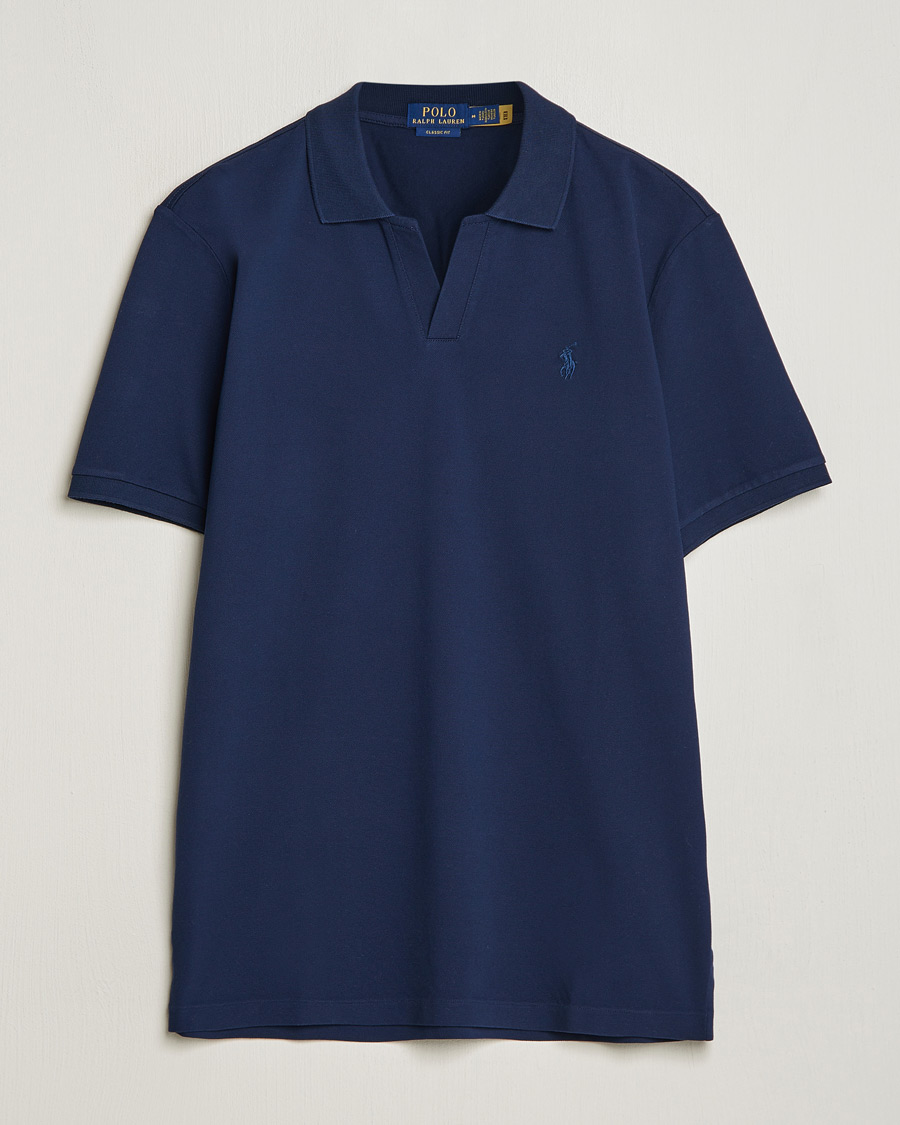 Herre | Polotrøjer | Polo Ralph Lauren | Classic Fit Open Collar Stretch Polo Refined Navy