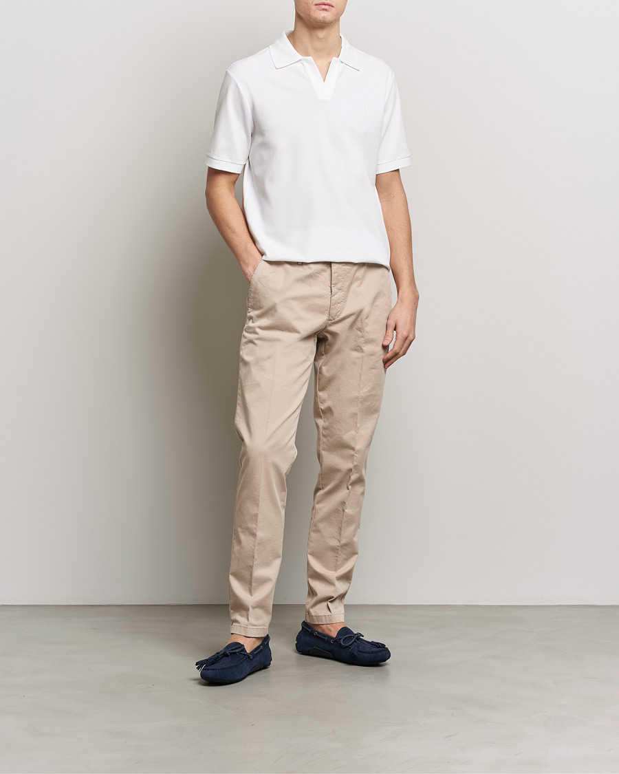 Herre | Polotrøjer | Polo Ralph Lauren | Classic Fit Open Collar Stretch Polo White