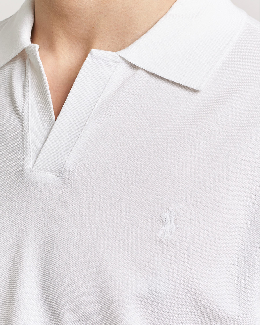 Herre | Polotrøjer | Polo Ralph Lauren | Classic Fit Open Collar Stretch Polo White