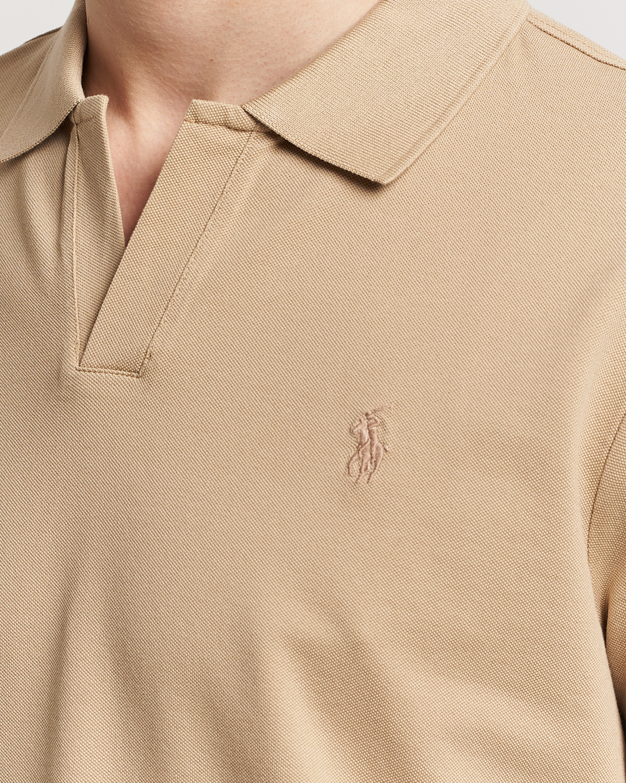 Herre | Polotrøjer | Polo Ralph Lauren | Classic Fit Open Collar Stretch Polo Beige
