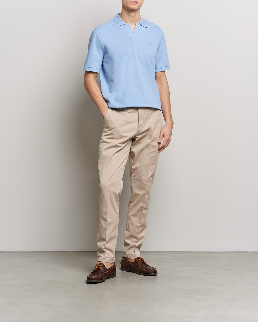 Herre | Polotrøjer | Polo Ralph Lauren | Classic Fit Open Collar Stretch Polo Austin Blue