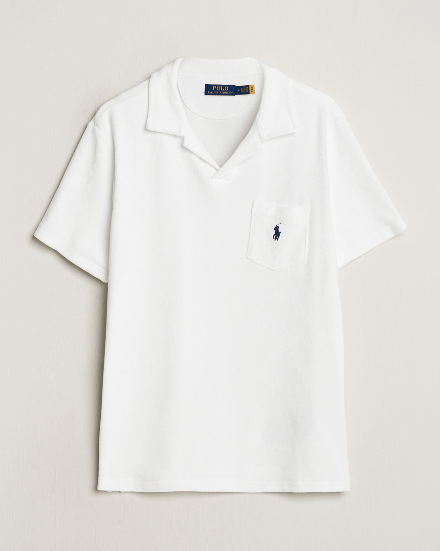 Herre | Polotrøjer | Polo Ralph Lauren | Cotton Terry Open Collar Polo White