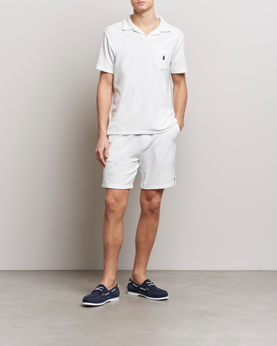 Herre | Polotrøjer | Polo Ralph Lauren | Cotton Terry Open Collar Polo White