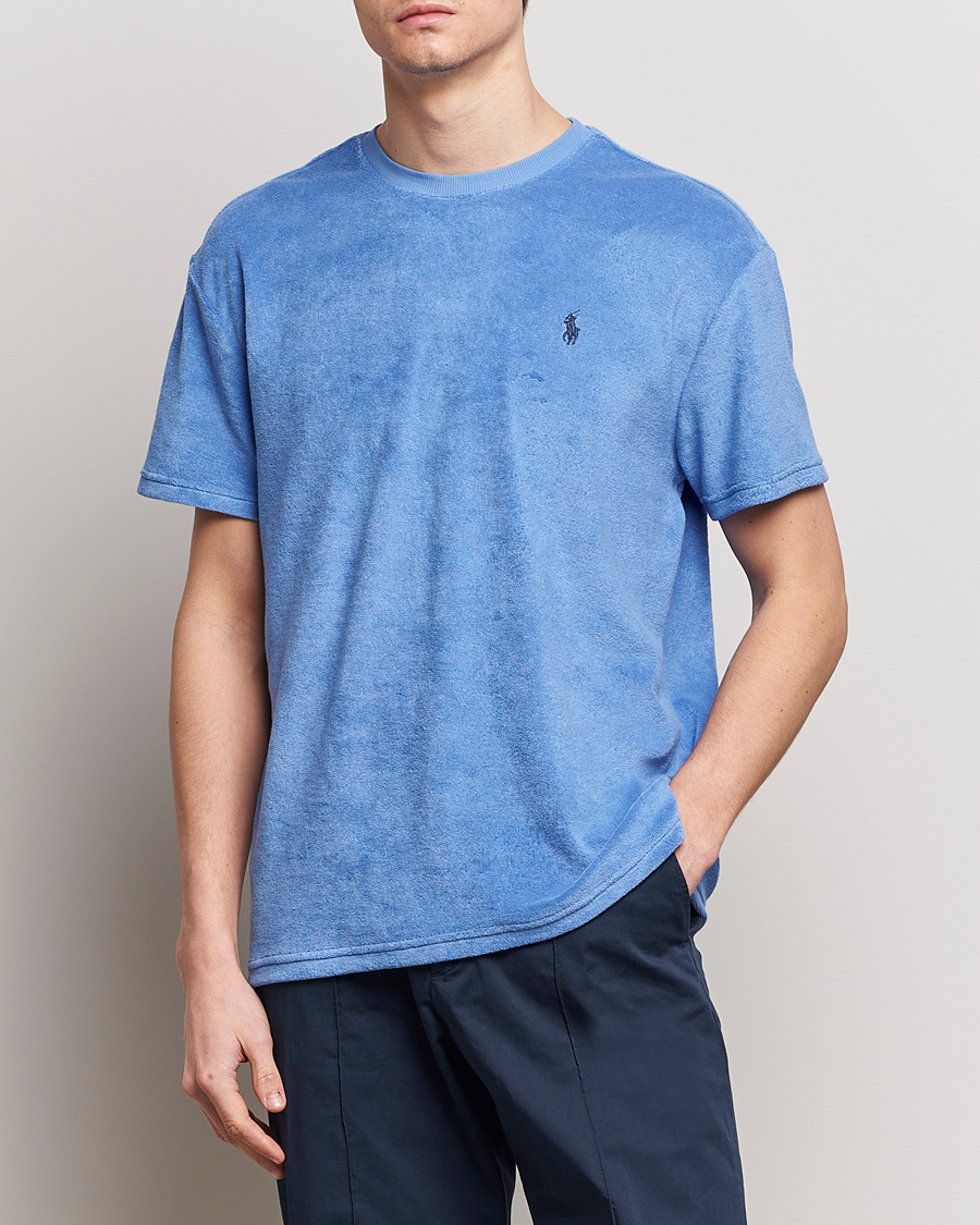 Herre | Kortærmede t-shirts | Polo Ralph Lauren | Terry Cotton T-Shirt Harbor Island Blue