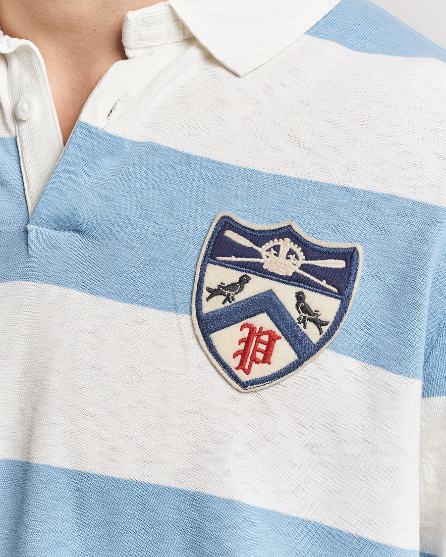 Herre | Trøjer | Polo Ralph Lauren | Jersey Striped Rugger Powder Blue/Nevis
