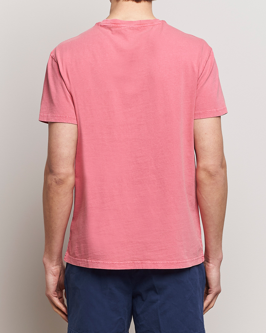 Herre | T-Shirts | Polo Ralph Lauren | Cotton Linen Crew Neck T-Shirt Pale Red