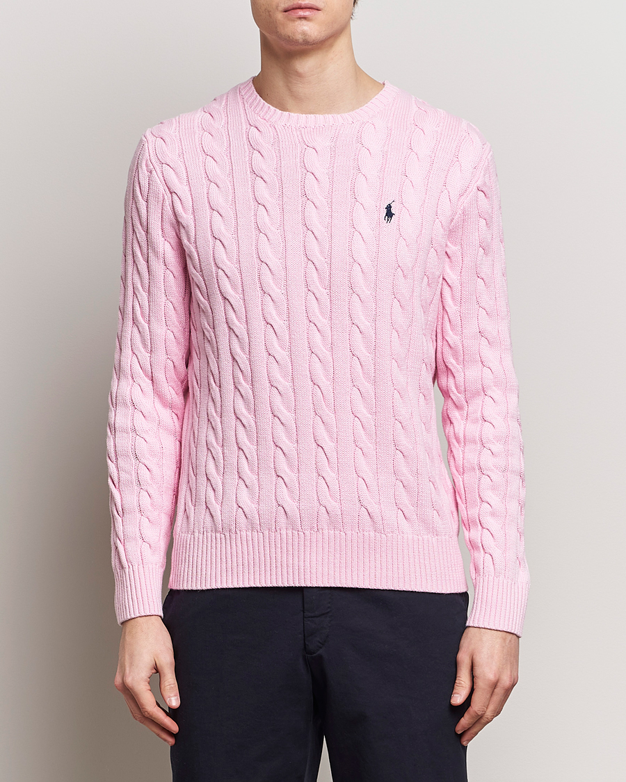 Herre | Pullovers med rund hals | Polo Ralph Lauren | Cotton Cable Pullover Carmel Pink