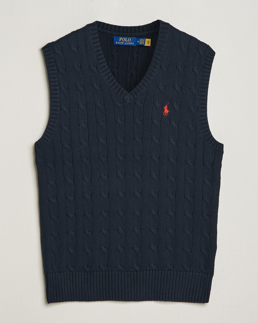 Herre | Trøjer | Polo Ralph Lauren | Cotton Cable Vest Hunter Navy