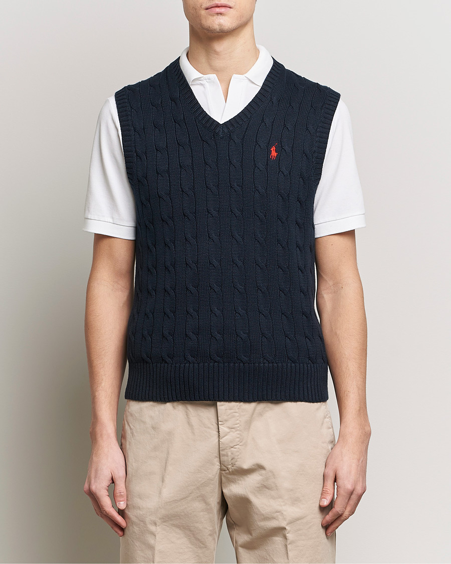 Herre | Trøjer | Polo Ralph Lauren | Cotton Cable Vest Hunter Navy