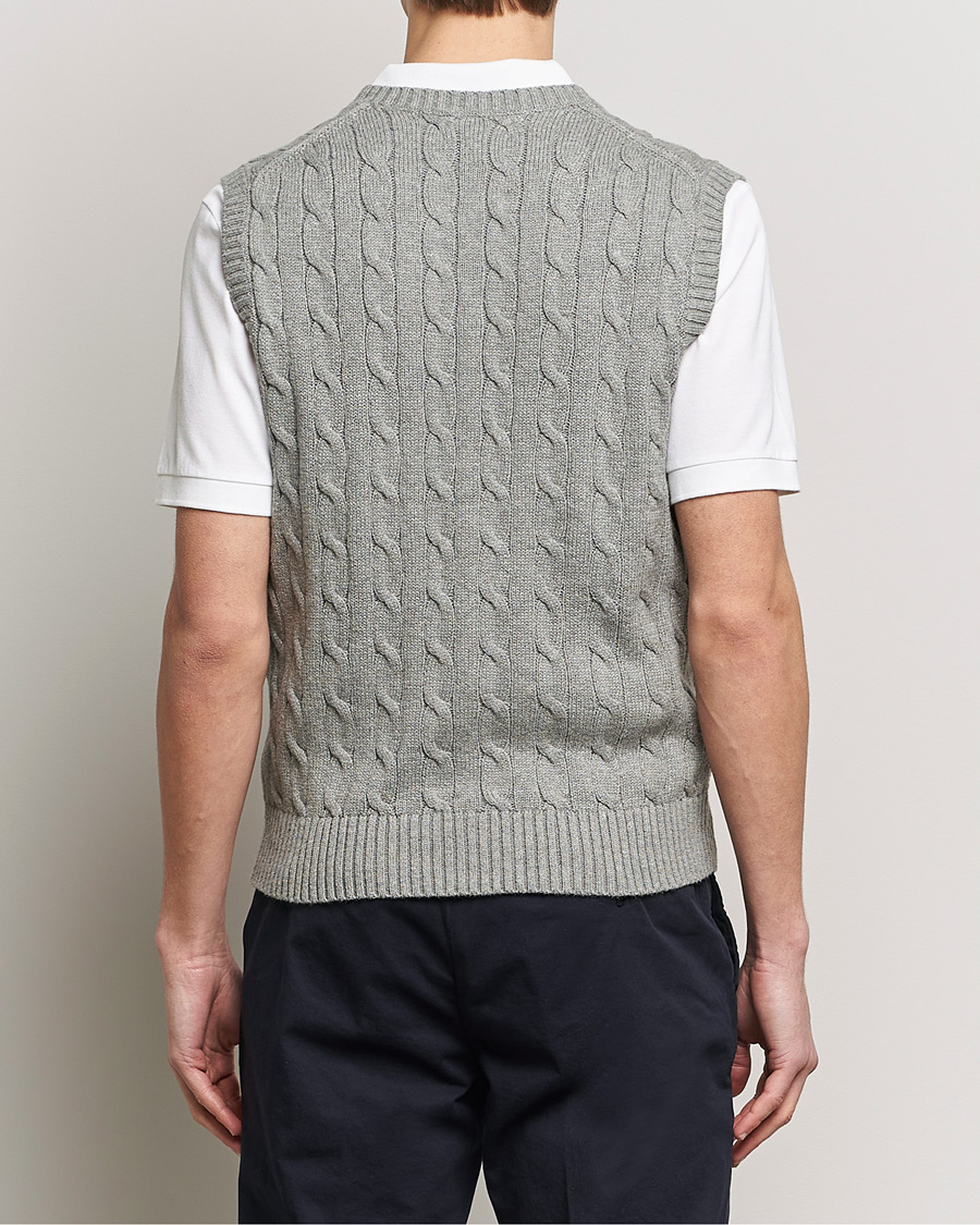 Herre | Trøjer | Polo Ralph Lauren | Cotton Cable Vest Fawn Grey Heather