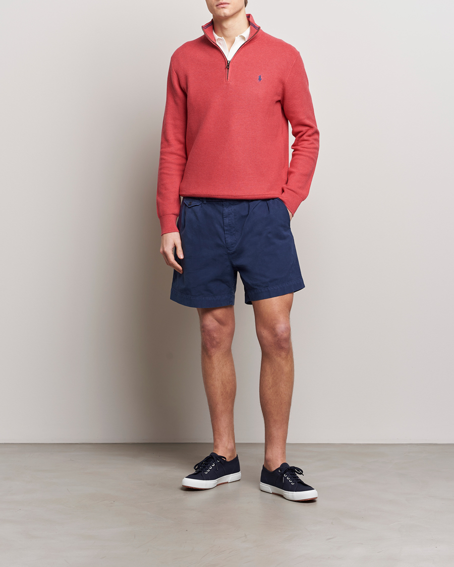 Herre | Trøjer | Polo Ralph Lauren | Textured Half Zip Nantucket Red Heather