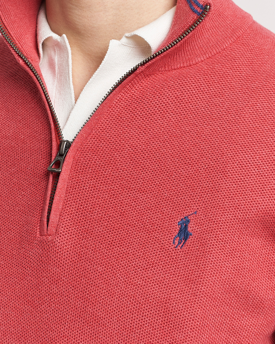 Herre | Trøjer | Polo Ralph Lauren | Textured Half Zip Nantucket Red Heather