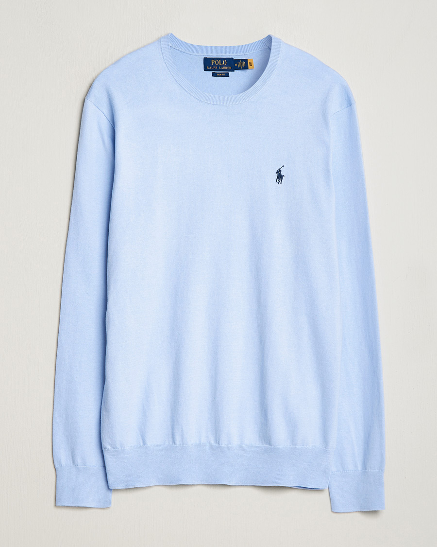 Herre | Trøjer | Polo Ralph Lauren | Cotton Crew Neck Sweater Blue Hyacinth