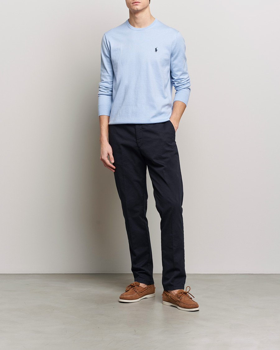 Herre | Trøjer | Polo Ralph Lauren | Cotton Crew Neck Sweater Blue Hyacinth