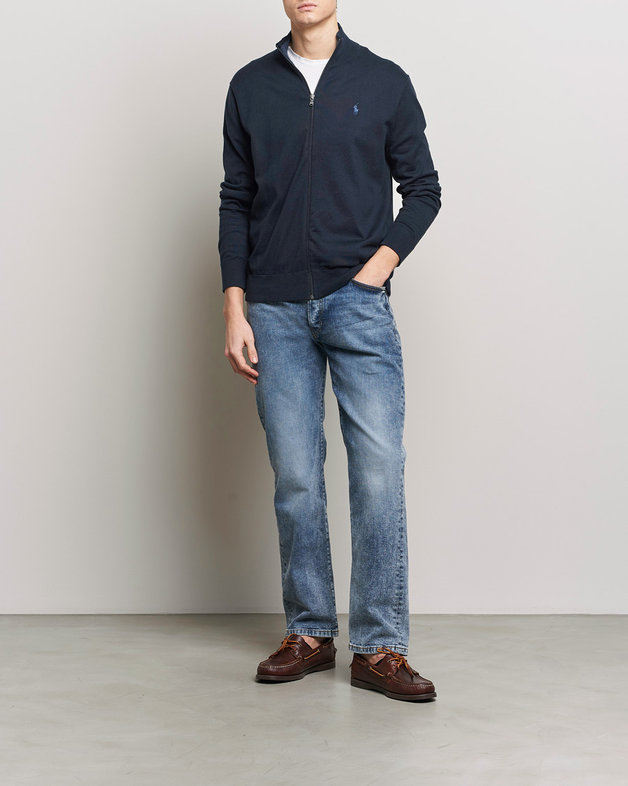 Herre | Trøjer | Polo Ralph Lauren | Cotton Full-Zip Hunter Navy