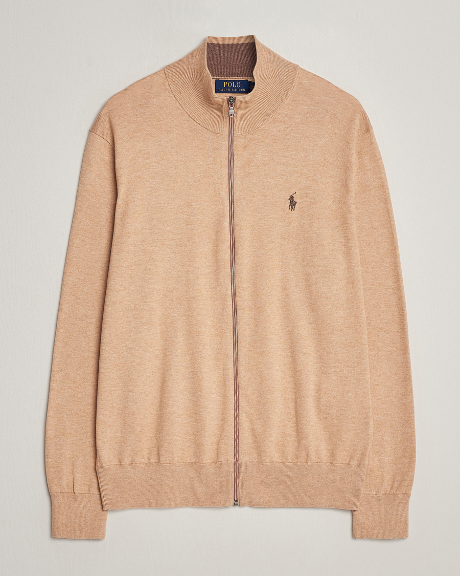 Herre | Trøjer | Polo Ralph Lauren | Cotton Full-Zip Camel Melange