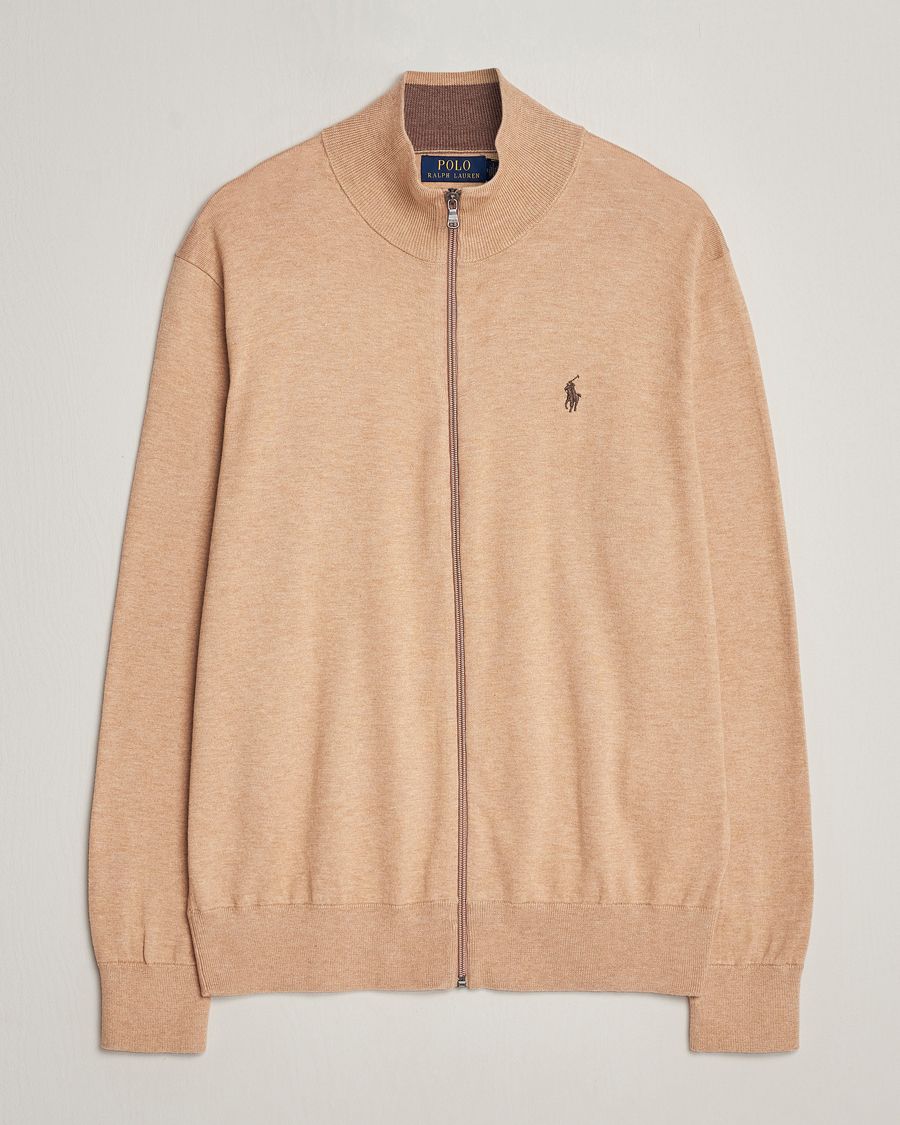 Herre |  | Polo Ralph Lauren | Cotton Full-Zip Camel Melange