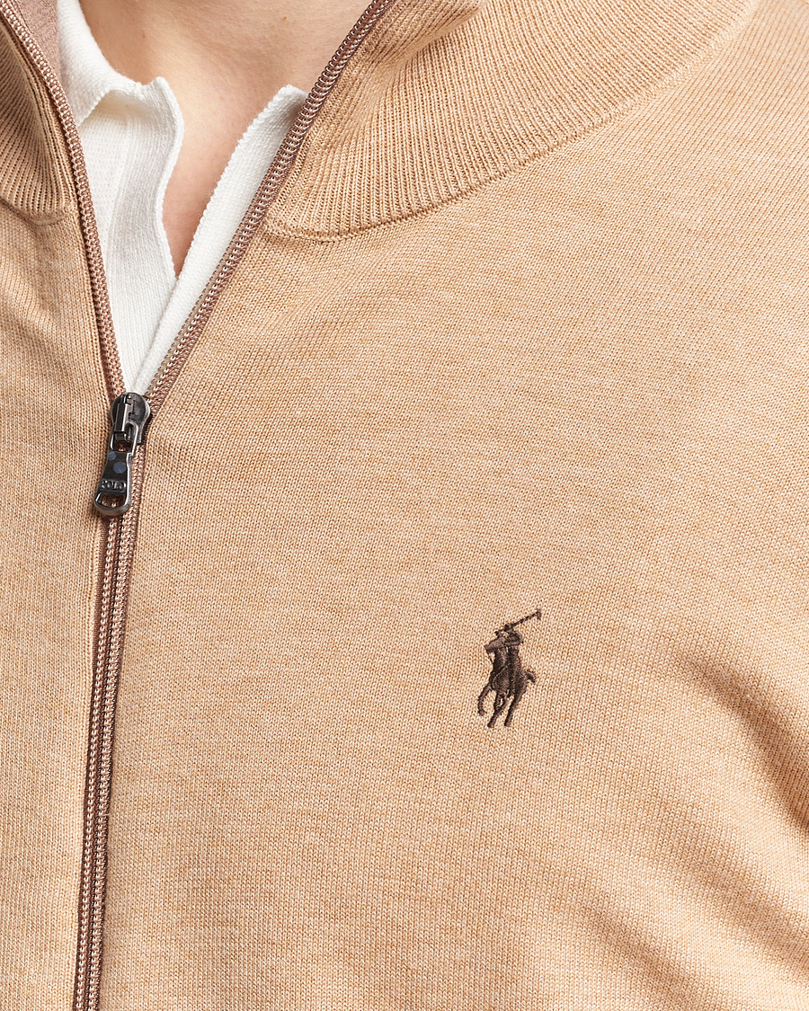 Herre | Trøjer | Polo Ralph Lauren | Cotton Full-Zip Camel Melange