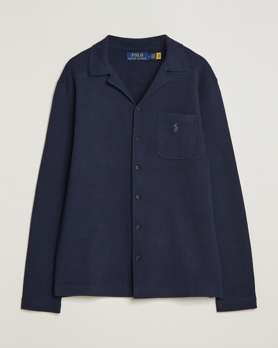 Herre |  | Polo Ralph Lauren | Cotton Knitted Cardigan Navy Heather