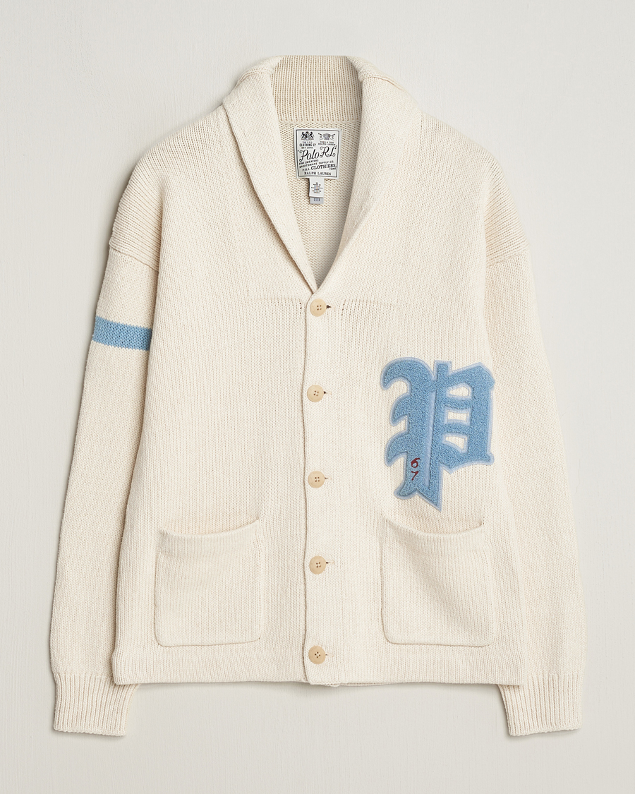 Herre | Trøjer | Polo Ralph Lauren | Cotton/Linen Shawl Collar Cardigan Andover Cream