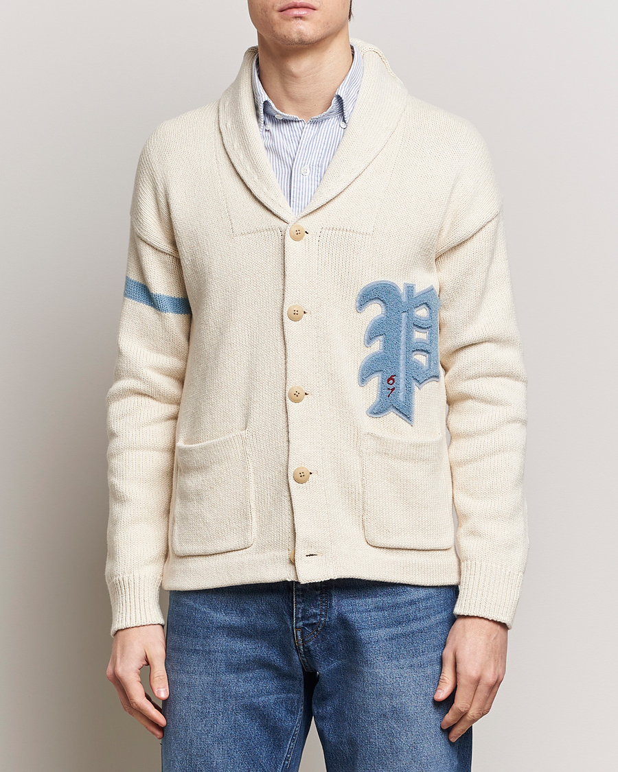 Herre | Cardigans | Polo Ralph Lauren | Cotton/Linen Shawl Collar Cardigan Andover Cream