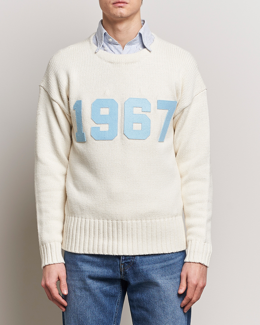 Herre | Preppy Authentic | Polo Ralph Lauren | 1967 Knitted Sweater Full Cream