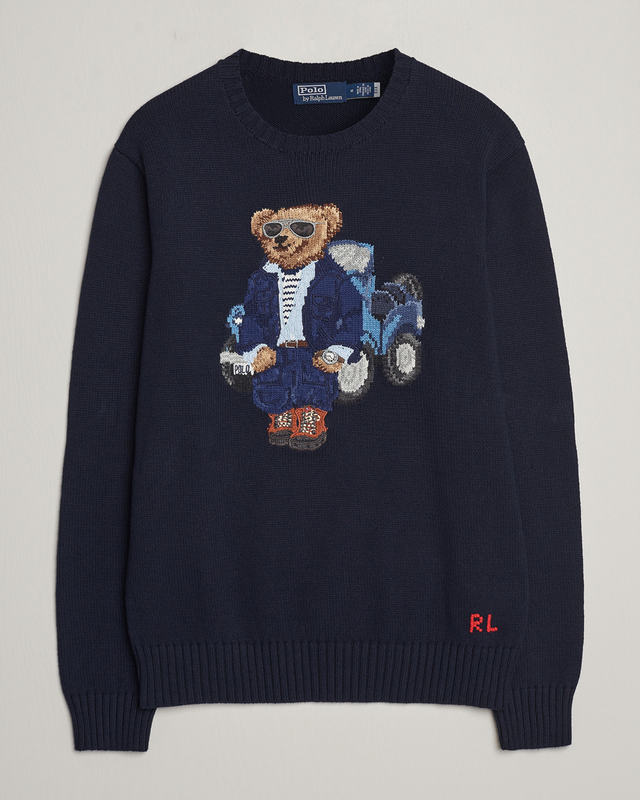 Herre | Trøjer | Polo Ralph Lauren | Knitted Bear Sweater Aviator Navy