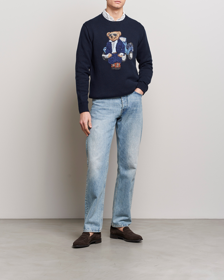 Herre | Trøjer | Polo Ralph Lauren | Knitted Bear Sweater Aviator Navy