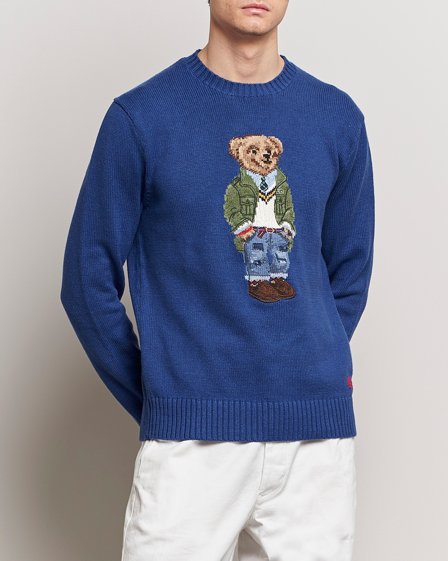 Herre | Strikkede trøjer | Polo Ralph Lauren | Knitted Bear Sweater Beach Royal
