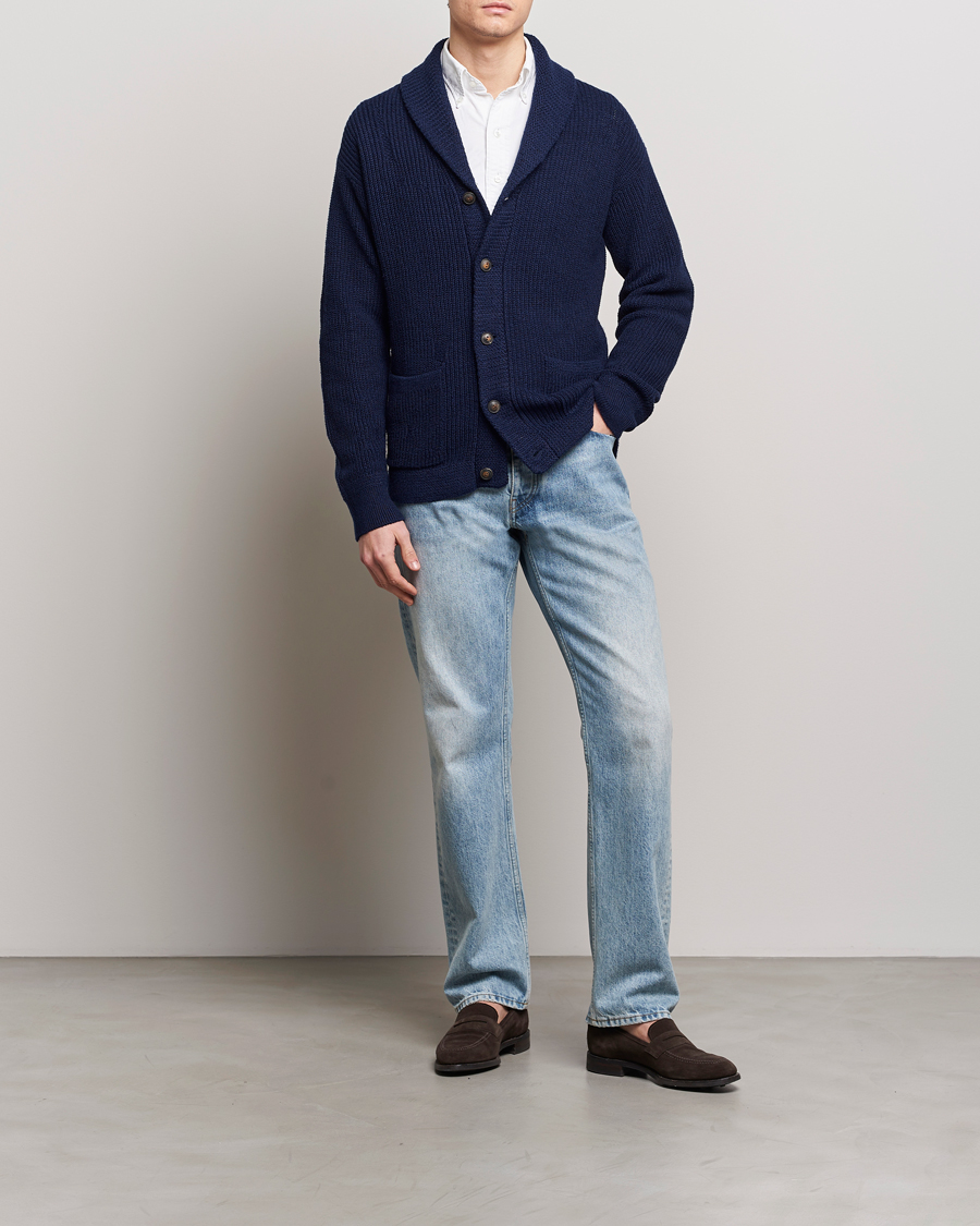 Herre | Trøjer | Polo Ralph Lauren | Cotton/Linen Shawl Collar Cardigan Bright Navy