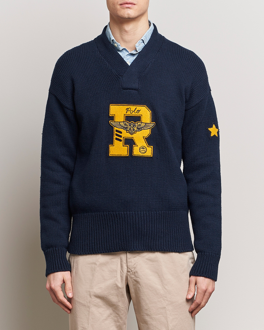 Herre | Trøjer | Polo Ralph Lauren | Shawl Collar Sweater Aviator Navy