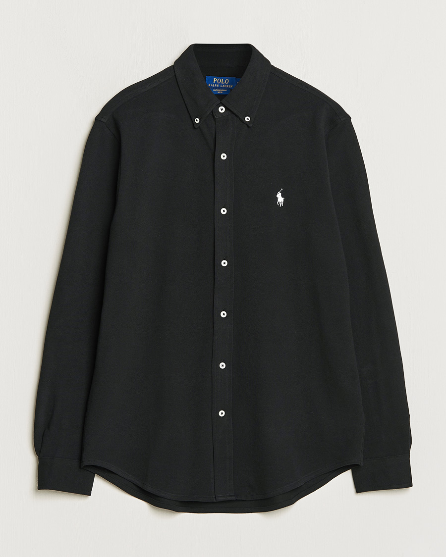 Herre | Skjorter | Polo Ralph Lauren | Featherweight Mesh Shirt Polo Black