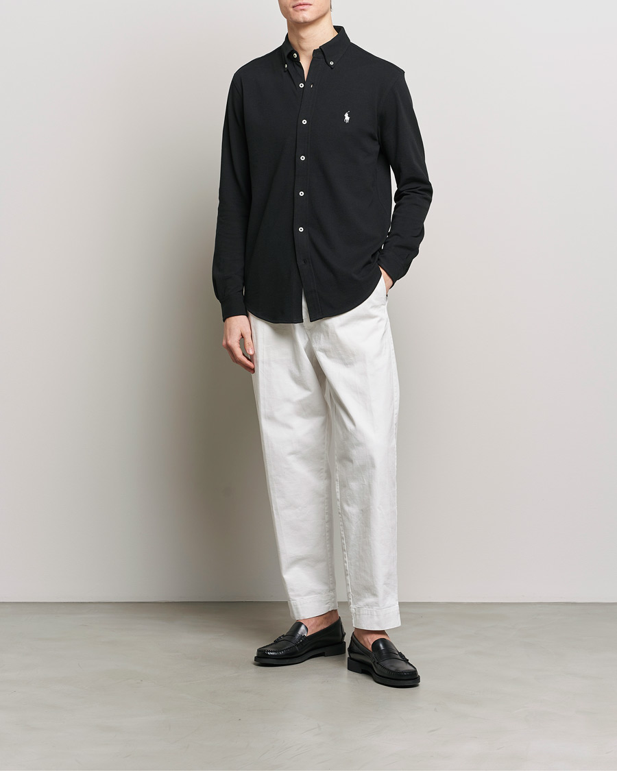 Herre | Skjorter | Polo Ralph Lauren | Featherweight Mesh Shirt Polo Black