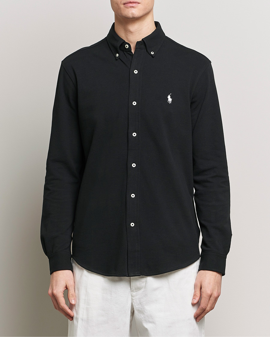 Herre | Skjorter | Polo Ralph Lauren | Featherweight Mesh Shirt Polo Black