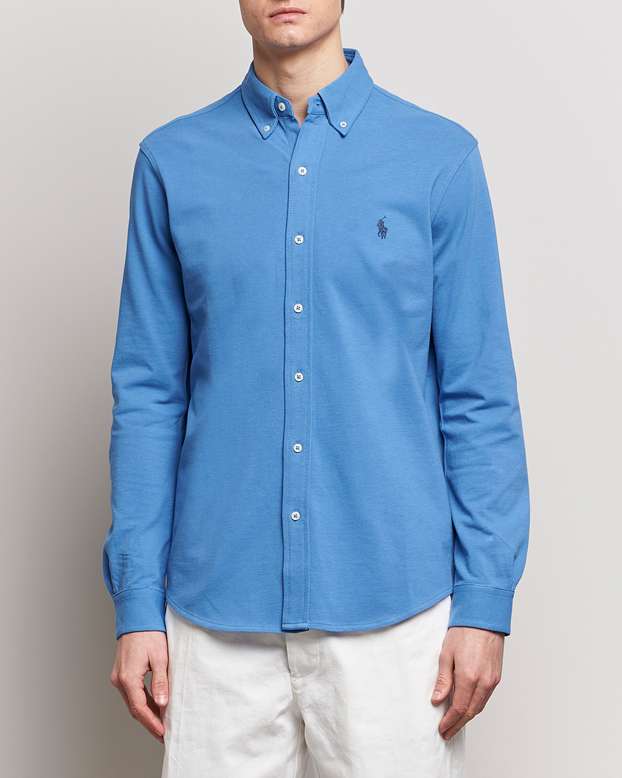 Herr |  | Polo Ralph Lauren | Featherweight Mesh Shirt New England Blue