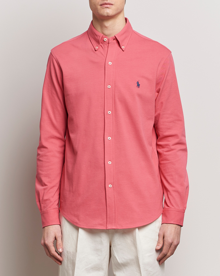 Herre | Casual | Polo Ralph Lauren | Featherweight Mesh Shirt Pale Red