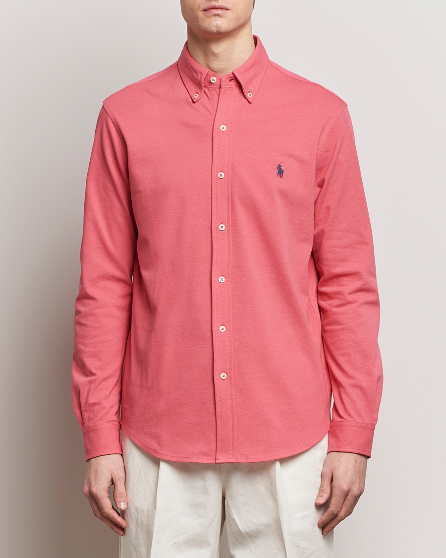 Men |  | Polo Ralph Lauren | Featherweight Mesh Shirt Pale Red