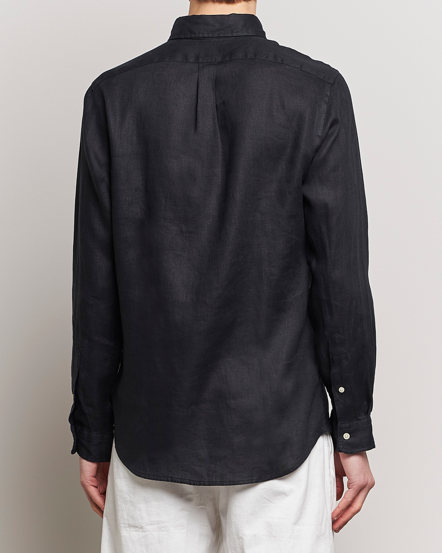 Herre | Skjorter | Polo Ralph Lauren | Custom Fit Linen Button Down Polo Black