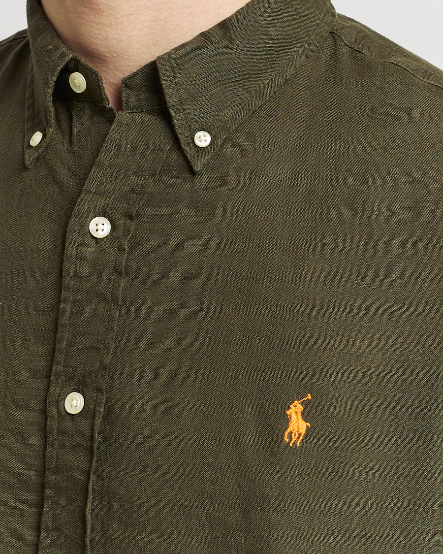 Herre | Skjorter | Polo Ralph Lauren | Custom Fit Linen Button Down Armadillo
