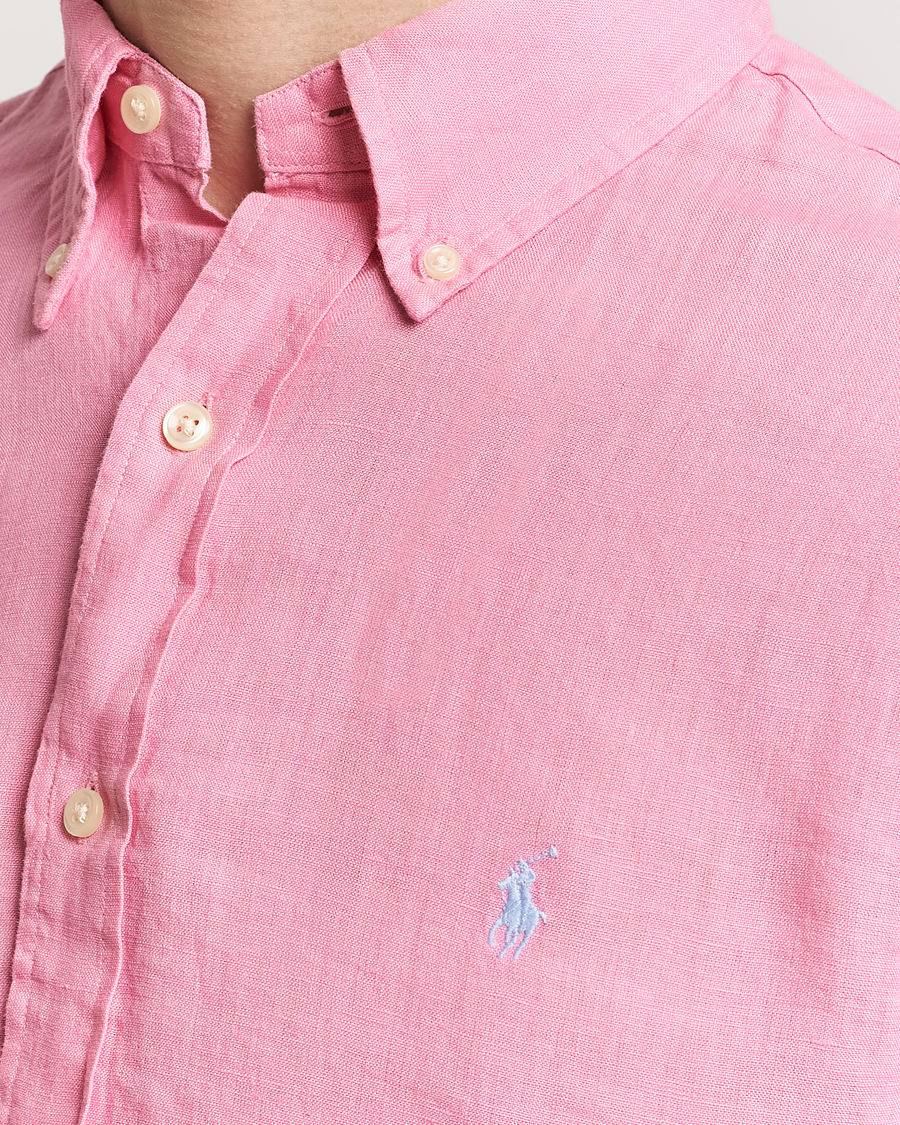 Herre | Skjorter | Polo Ralph Lauren | Custom Fit Linen Button Down Florida Pink