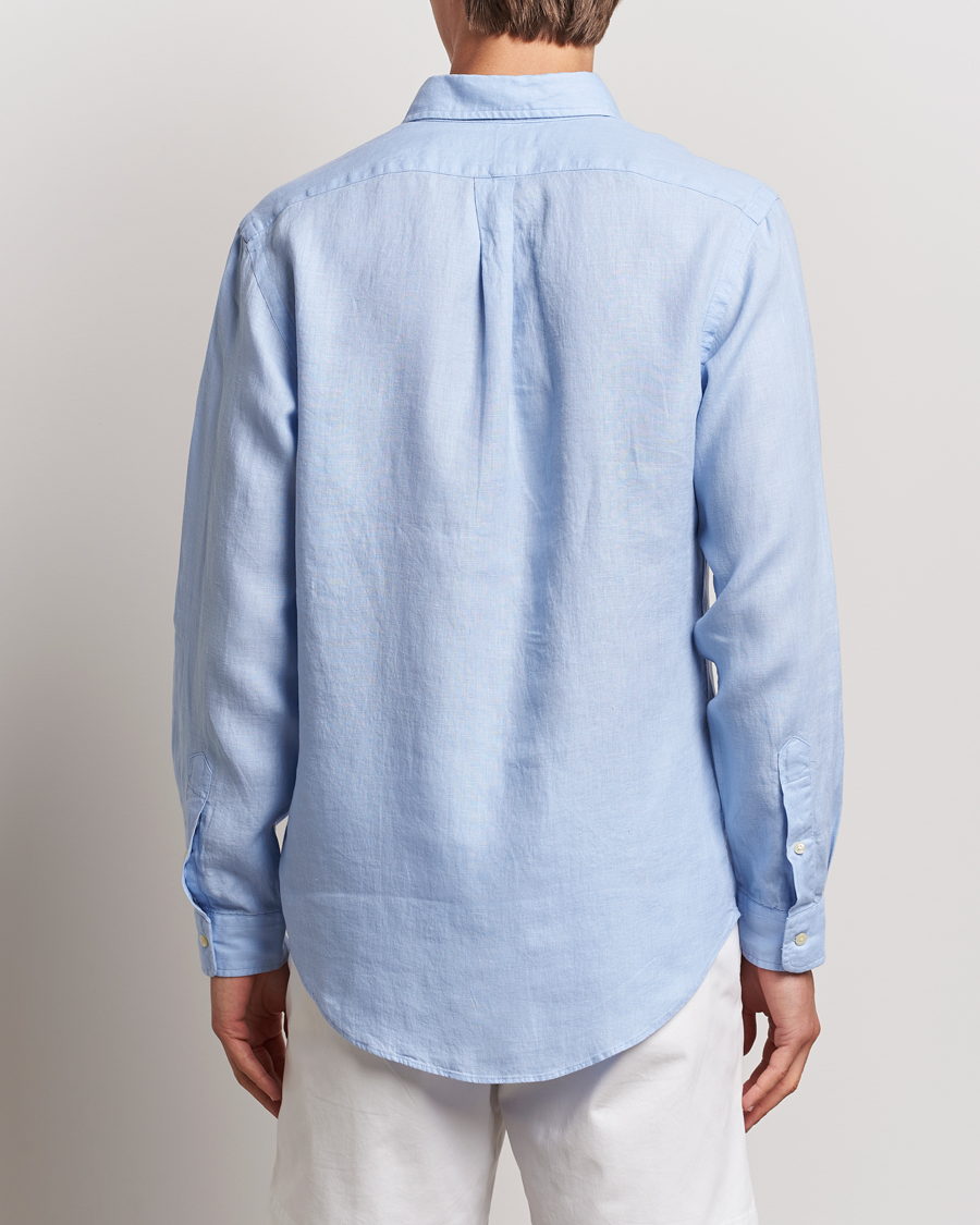 Herre | Skjorter | Polo Ralph Lauren | Custom Fit Linen Button Down Blue Hyacinth