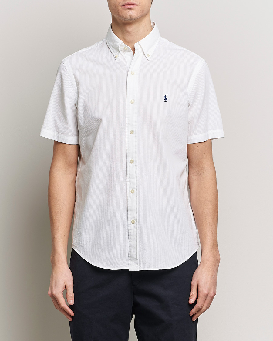 Herre | Polo Ralph Lauren | Polo Ralph Lauren | Seersucker Short Sleeve Shirt White